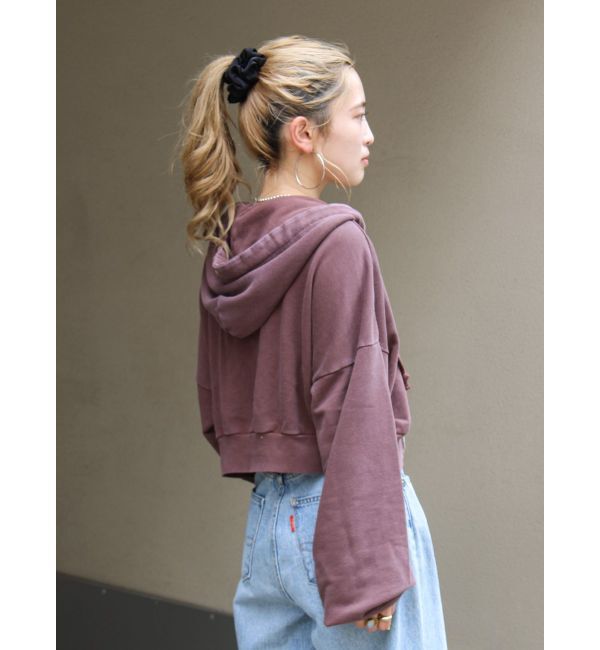 Ungrid「ダブルジップヴィンテージショートパーカー」|パーカー|