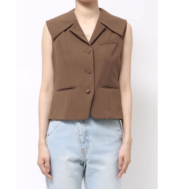 LAGUNAMOON「ワイドカラーベスト」|ベスト・ジレ|