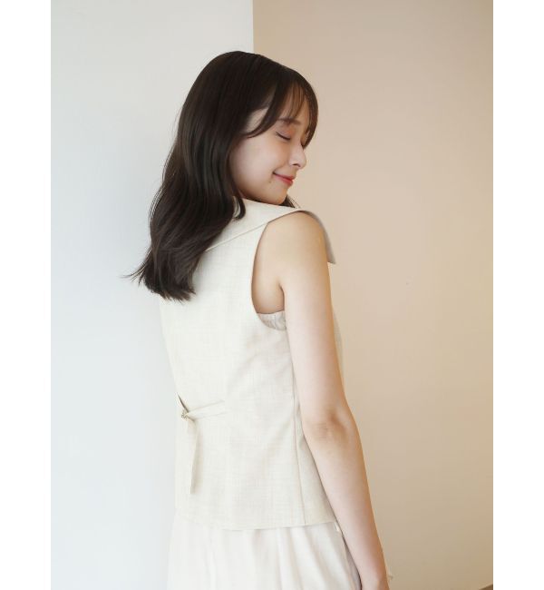 LAGUNAMOON「ワイドカラーベスト」|ベスト・ジレ|