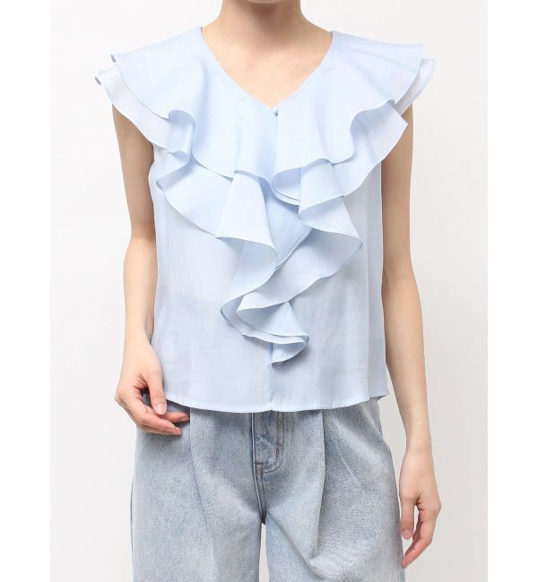 LAGUNAMOON「ノースリーブラッフルブラウス」|シャツ・ブラウス|