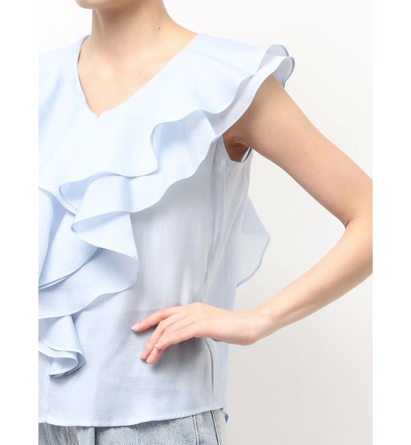 LAGUNAMOON「ノースリーブラッフルブラウス」|シャツ・ブラウス|