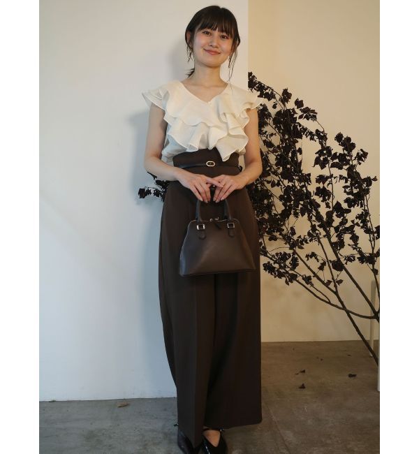 LAGUNAMOON「ノースリーブラッフルブラウス」|シャツ・ブラウス|