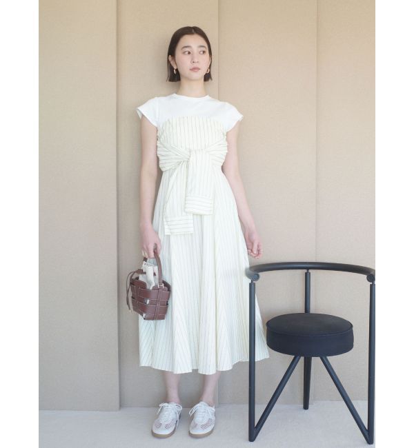 LAGUNAMOON「カットドッキングシャツレイヤードワンピース」|ワンピース|