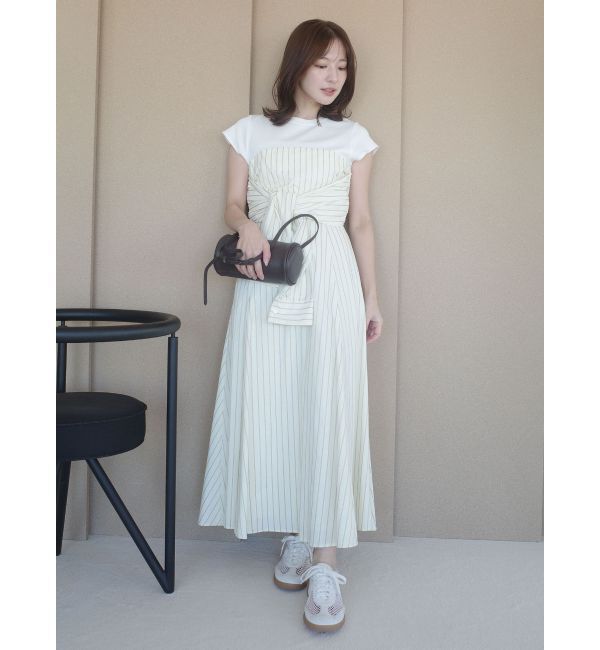 LAGUNAMOON「カットドッキングシャツレイヤードワンピース」|ワンピース|