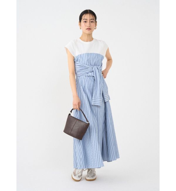 LAGUNAMOON「カットドッキングシャツレイヤードワンピース」|ワンピース|