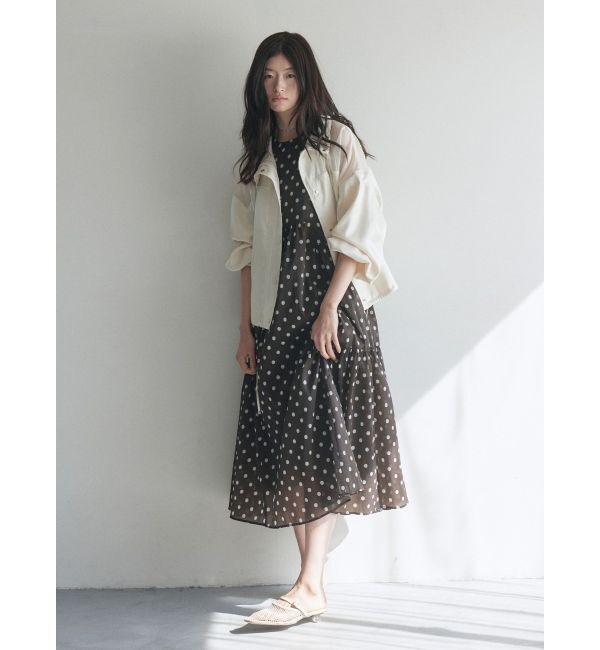 LAGUNAMOON「2WAYシアードットプリントギャザーフレアワンピース」|ワンピース|