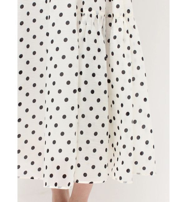 LAGUNAMOON「2WAYシアードットプリントギャザーフレアワンピース」|ワンピース|