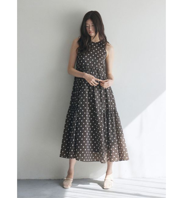LAGUNAMOON「2WAYシアードットプリントギャザーフレアワンピース」|ワンピース|