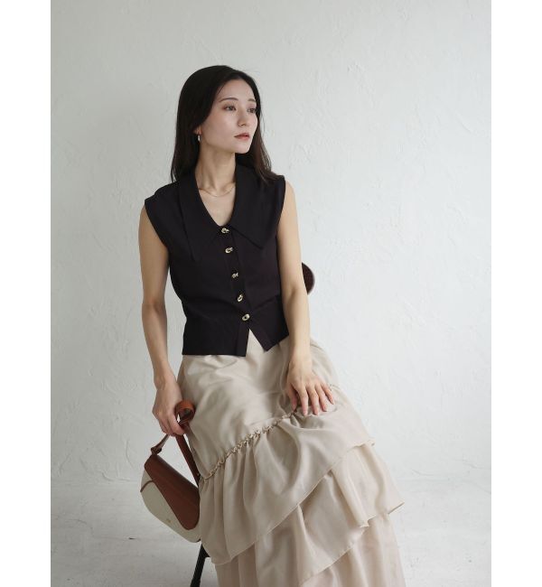 LAGUNAMOON「ニット&times;ティアードスカートドッキングワンピース」|ワンピース|