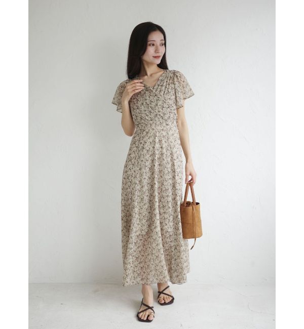 LAGUNAMOON「フロラルカシュクールワンピース」|ワンピース|