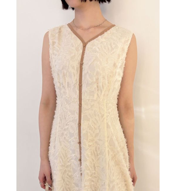 LAGUNAMOON「カットジャガードパイピングワンピース」|ワンピース|