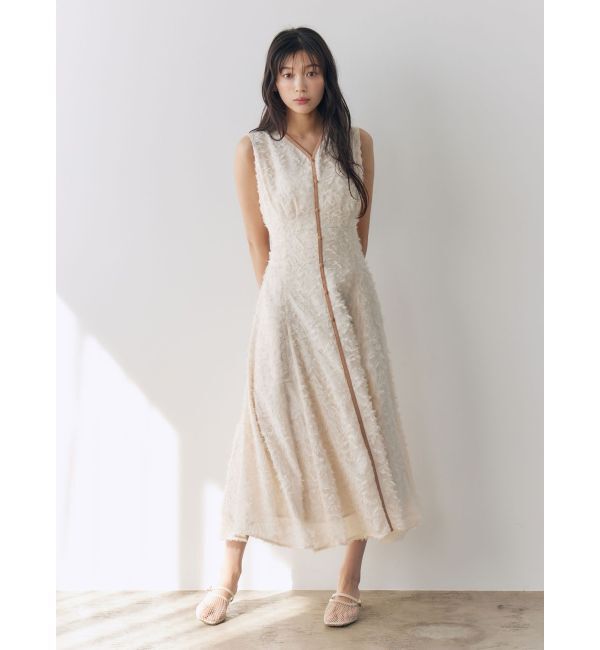 LAGUNAMOON「カットジャガードパイピングワンピース」|ワンピース|