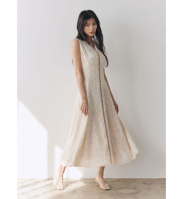 LAGUNAMOON「カットジャガードパイピングワンピース」|ワンピース|