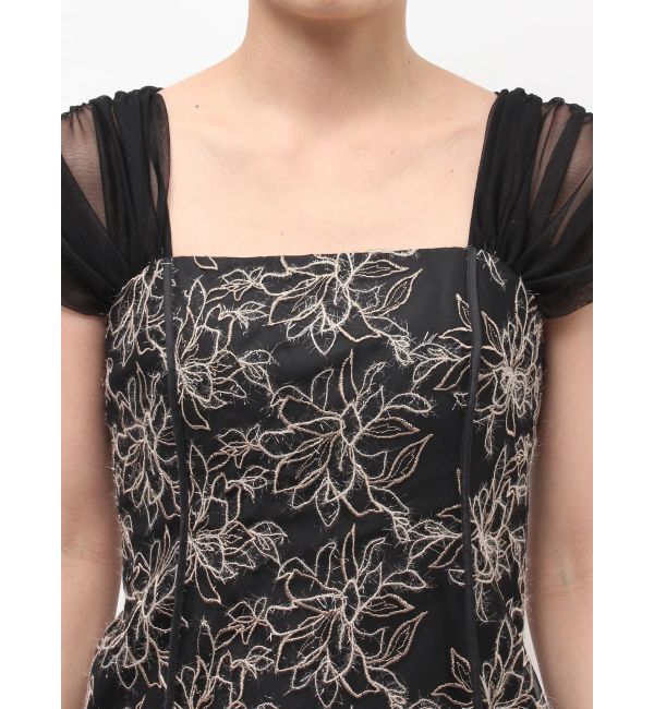 LAGUNAMOON「LADYラメフェザーエンブロイダリードレス」|ワンピース|