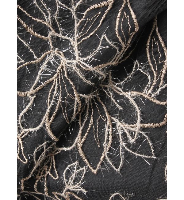 LAGUNAMOON「LADYラメフェザーエンブロイダリードレス」|ワンピース|