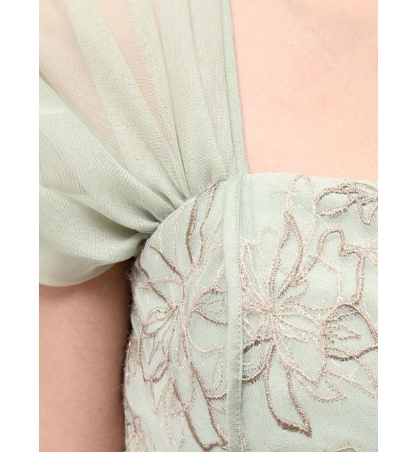 LAGUNAMOON「LADYラメフェザーエンブロイダリードレス」|ワンピース|