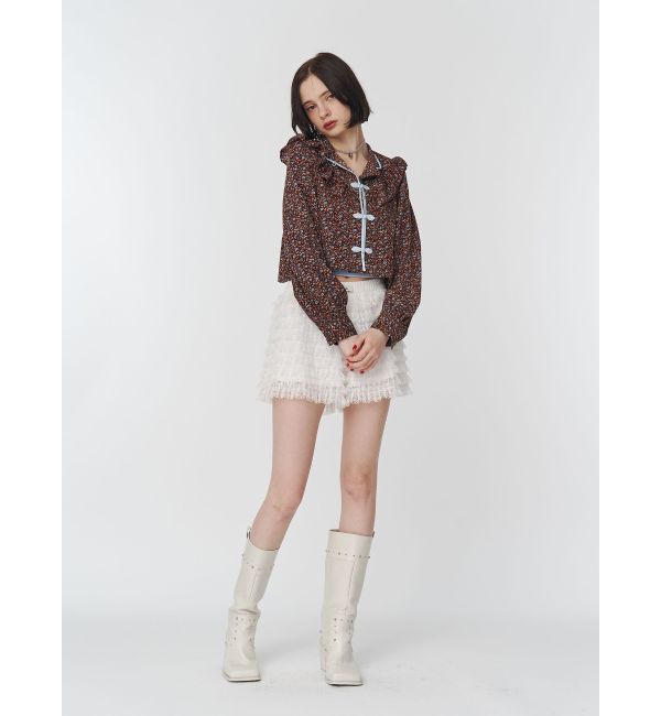 jouetie「ショートチャイナシャツ」|シャツ・ブラウス|