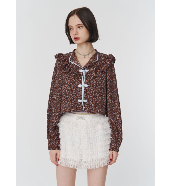 jouetie「ショートチャイナシャツ」|シャツ・ブラウス|