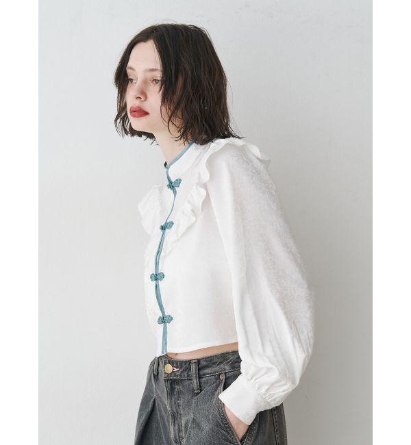 jouetie「ショートチャイナシャツ」|シャツ・ブラウス|