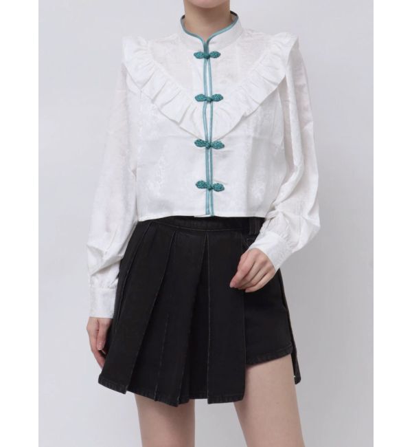 jouetie「ショートチャイナシャツ」|シャツ・ブラウス|