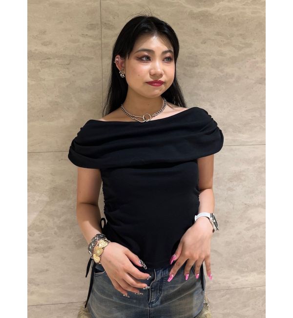 jouetie「コサージュオフショルトップス」|Tシャツ・カットソー|