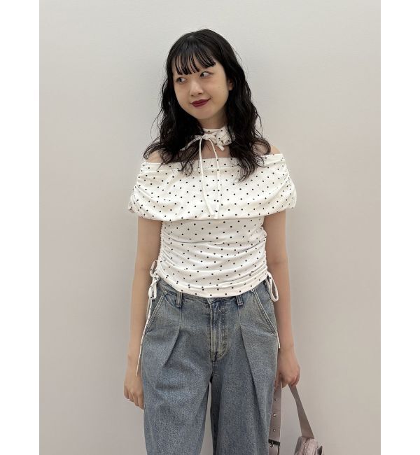 jouetie「コサージュオフショルトップス」|Tシャツ・カットソー|