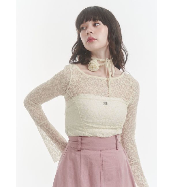 jouetie「レースギャザートップス」|Tシャツ・カットソー|