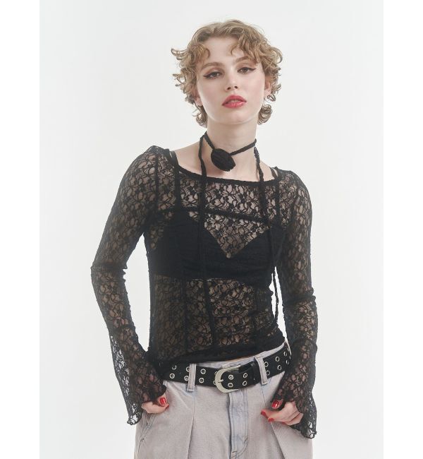 jouetie「レースギャザートップス」|Tシャツ・カットソー|