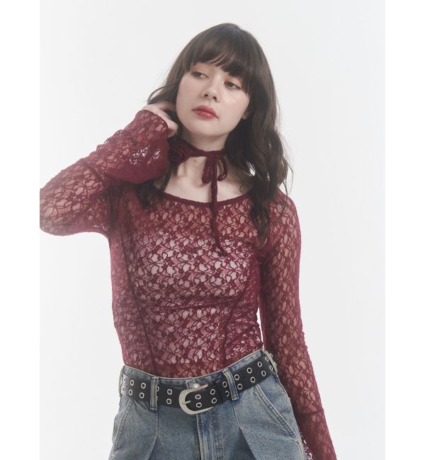 jouetie「レースギャザートップス」|Tシャツ・カットソー|