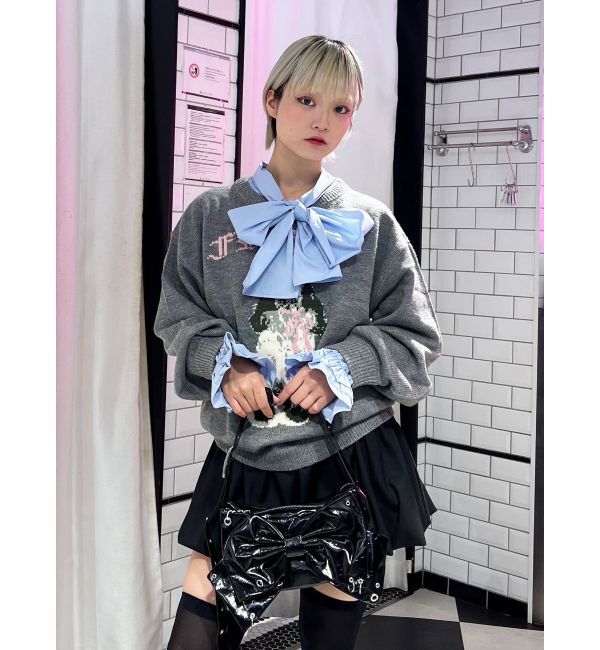 jouetie「スリーブフリルビッグボウタイブラウス」|シャツ・ブラウス|