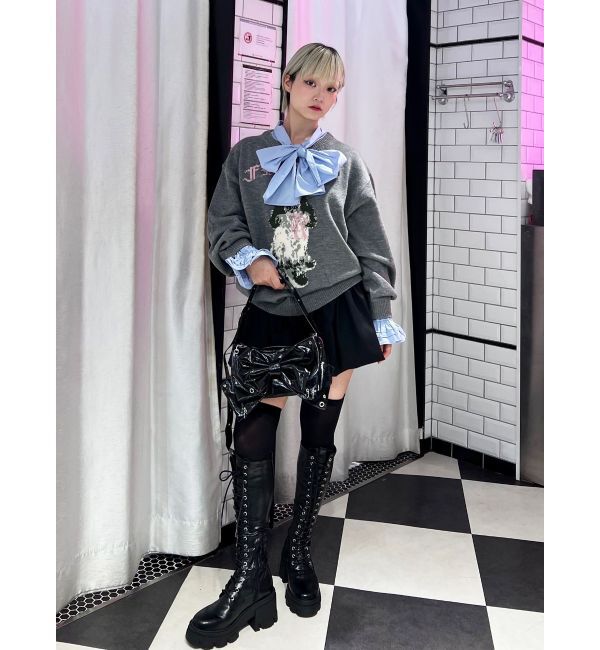 jouetie「スリーブフリルビッグボウタイブラウス」|シャツ・ブラウス|