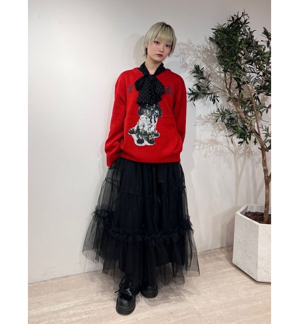 jouetie「スリーブフリルビッグボウタイブラウス」|シャツ・ブラウス|