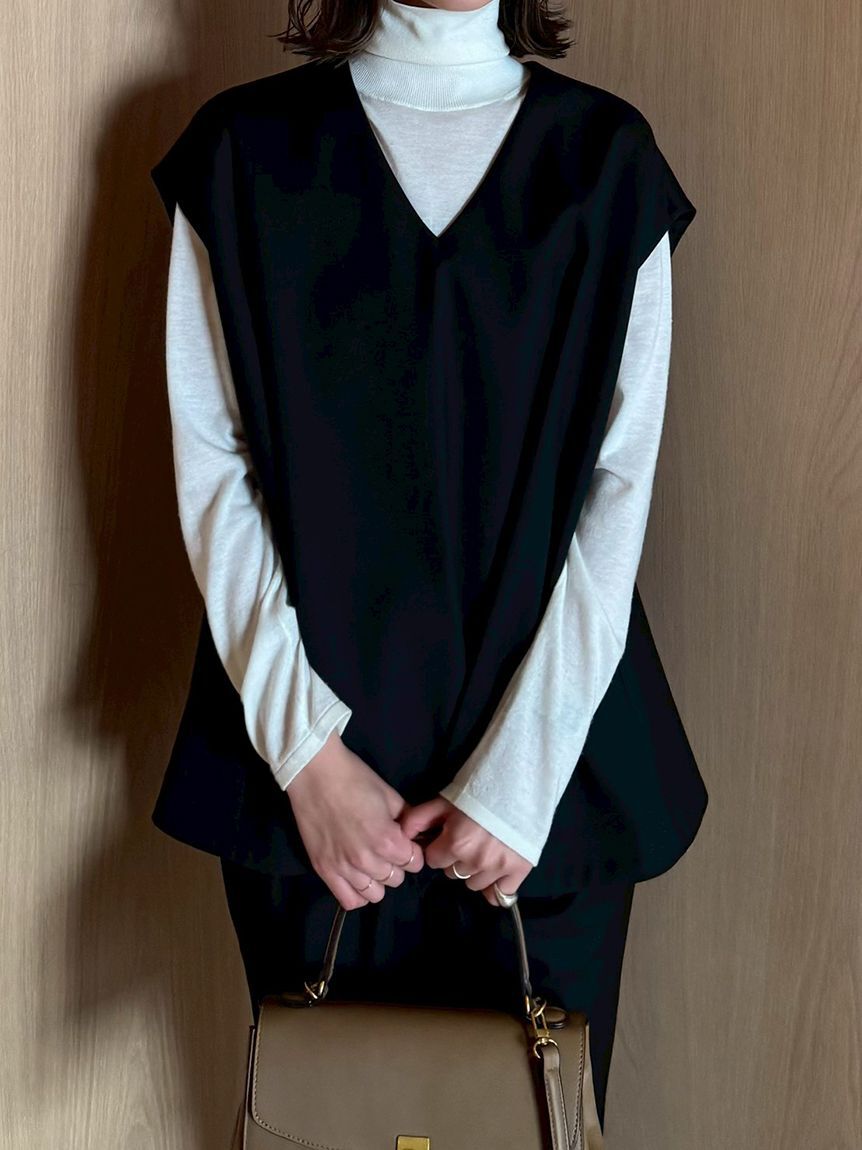 Mila Owen「【セットアイテム】フレアベストタートルニットパンツSET UP」|チノ|