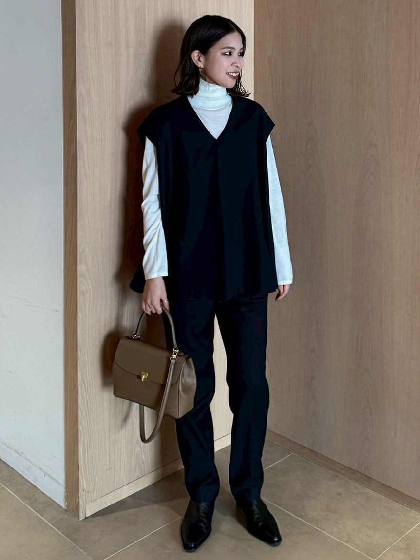 Mila Owen「【セットアイテム】フレアベストタートルニットパンツSET UP」|チノ|