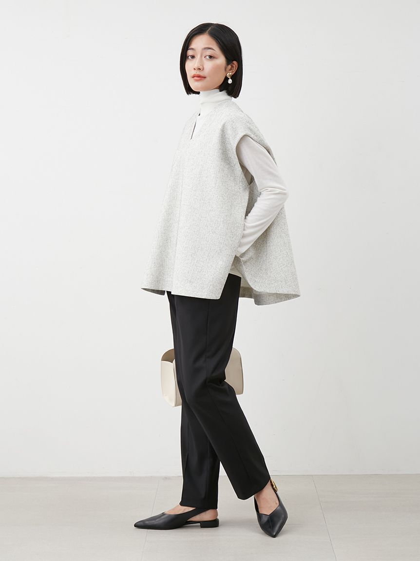 Mila Owen「【セットアイテム】フレアベストタートルニットパンツSET UP」|チノ|