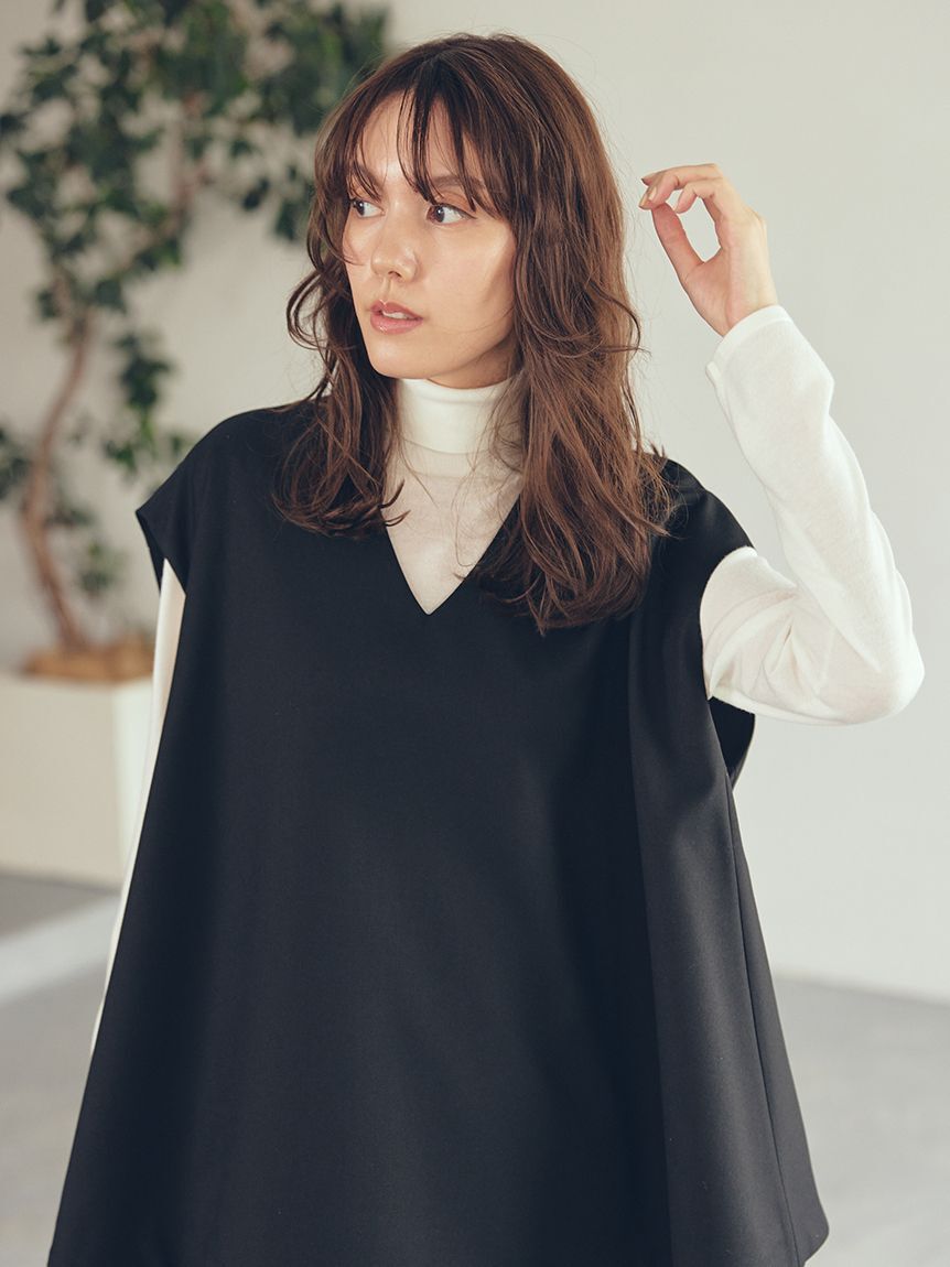 Mila Owen「【セットアイテム】フレアベストタートルニットパンツSET UP」|チノ|