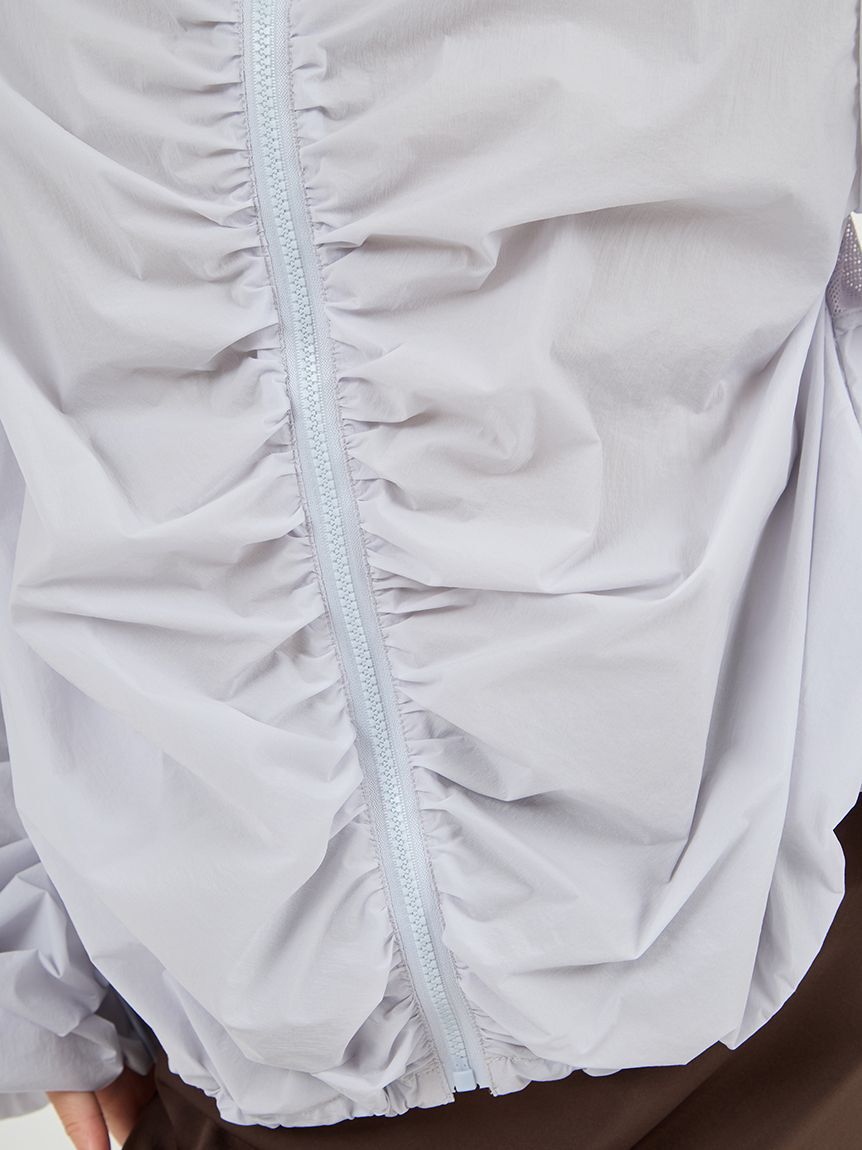 emmi atelier「撥水 ギャザーフーディーブルゾン」|ブルゾン・スタジャン|