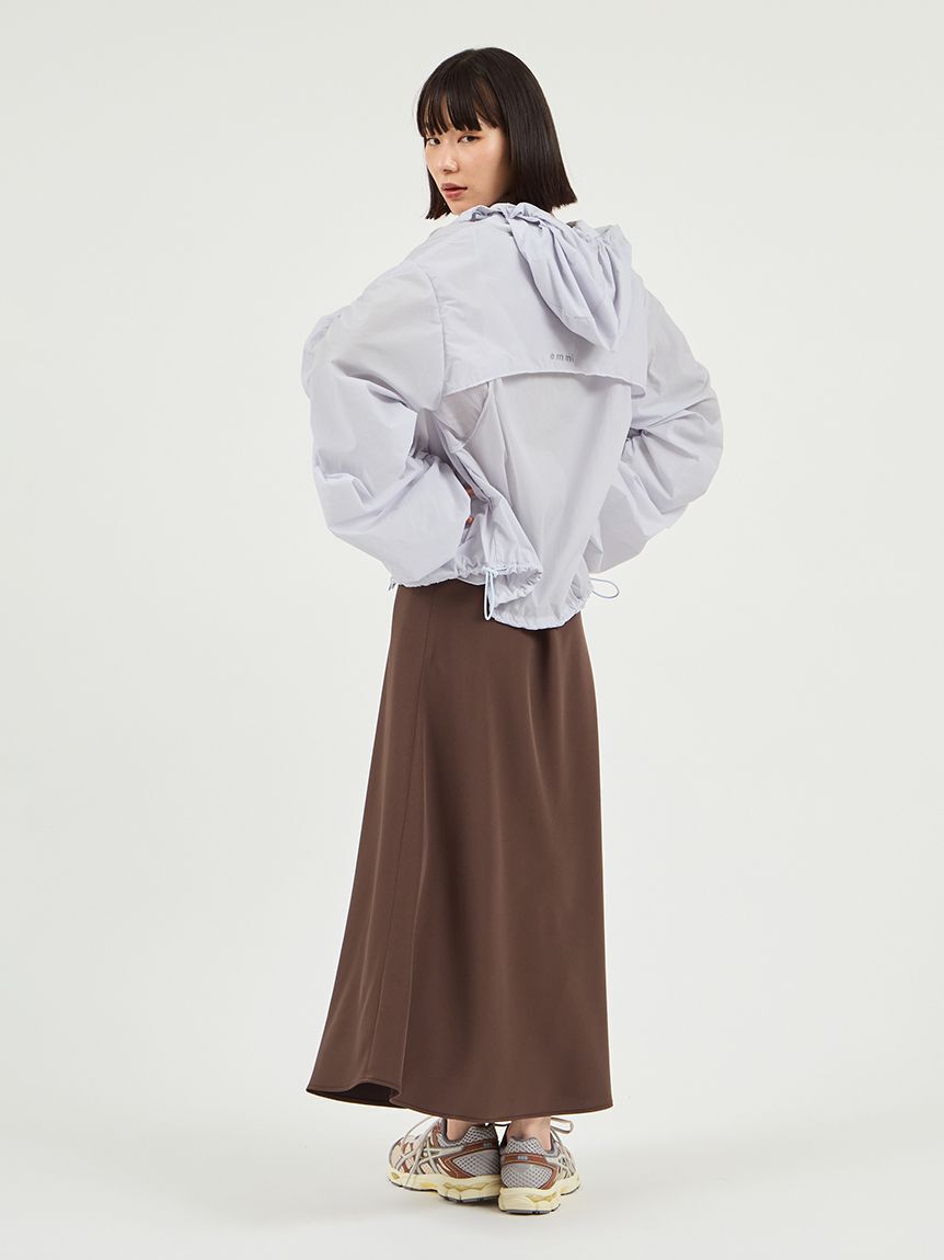 emmi atelier「撥水 ギャザーフーディーブルゾン」|ブルゾン・スタジャン|