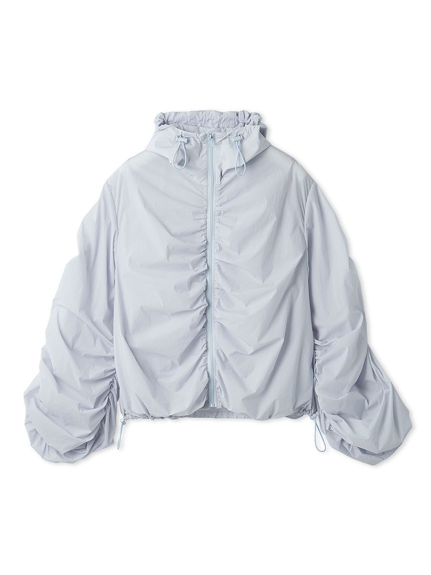 emmi atelier「撥水 ギャザーフーディーブルゾン」|ブルゾン・スタジャン|