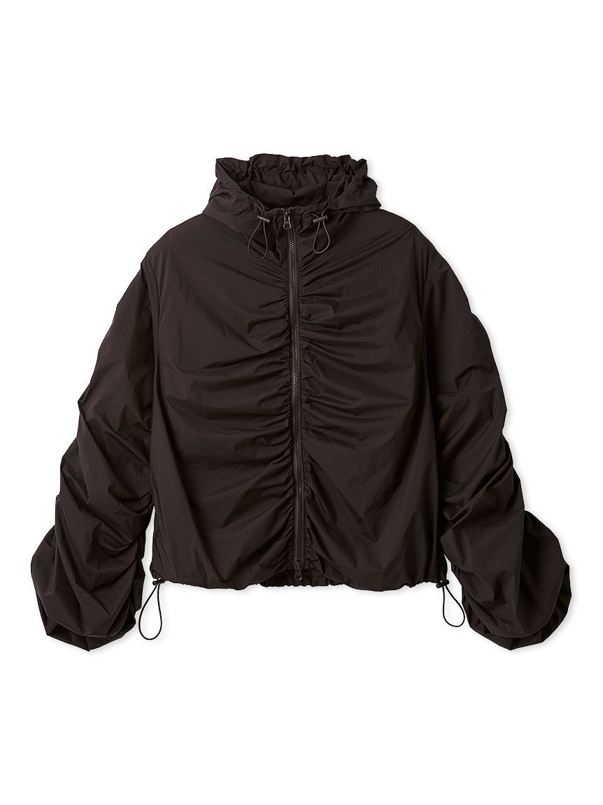 emmi atelier「撥水 ギャザーフーディーブルゾン」|ブルゾン・スタジャン|