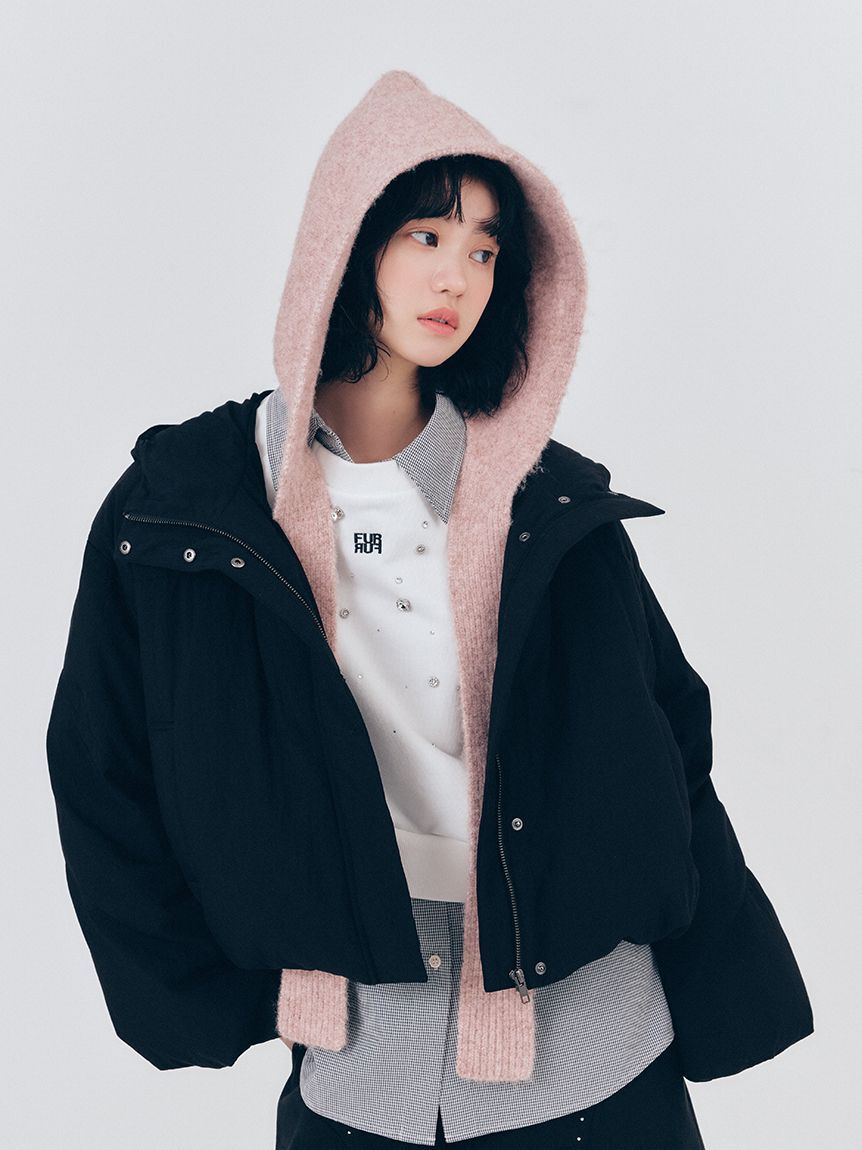 FURFUR「【WEB・一部店舗限定カラー】2WAYパディングジャケット」|ダウン|BLK