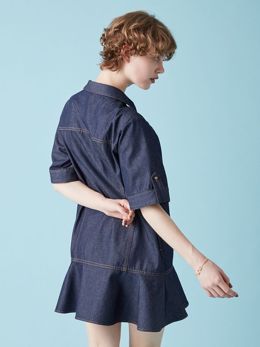 FURFUR「レースアップミニワンピース」|ワンピース|