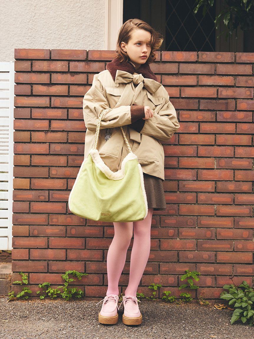 FURFUR「レースアップミニワンピース」|ワンピース|