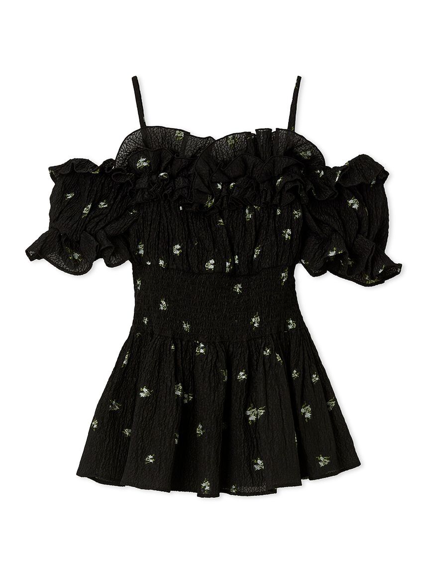 SNIDEL「オフショルフリルブラウス」|シャツ・ブラウス|