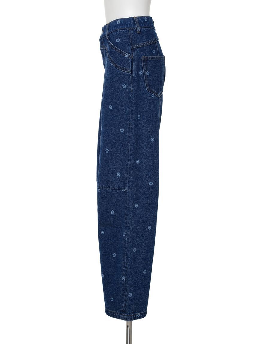 LILY BROWN「【WEB限定】【LILY BROWN&times;MARY QUANT】デイジー柄ワイドデニムパンツ」|デニム|