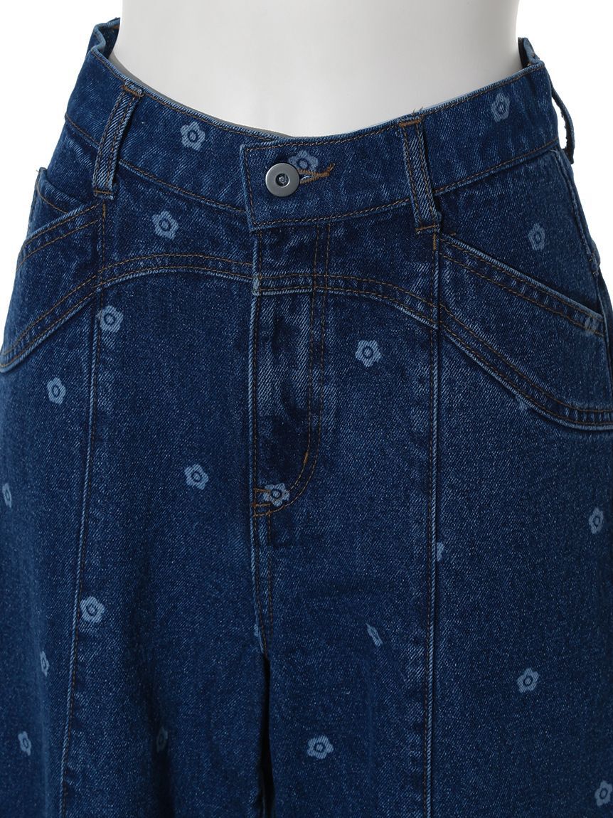 LILY BROWN「【WEB限定】【LILY BROWN&times;MARY QUANT】デイジー柄ワイドデニムパンツ」|デニム|