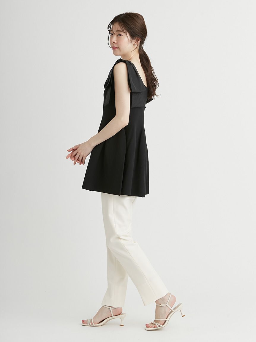 CELFORD「リボンショルダーペプラムニットプルオーバー」|ニット・セーター|