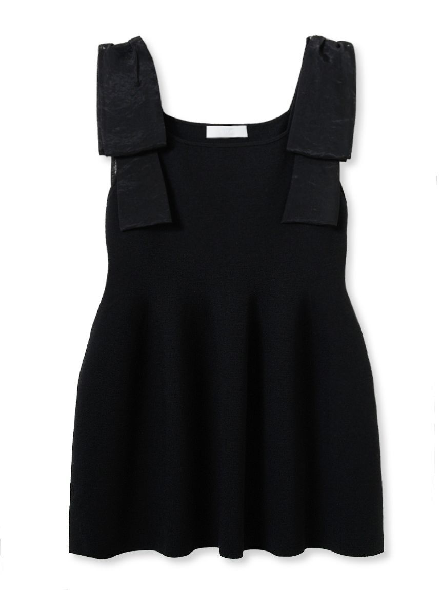 CELFORD「リボンショルダーペプラムニットプルオーバー」|ニット・セーター|