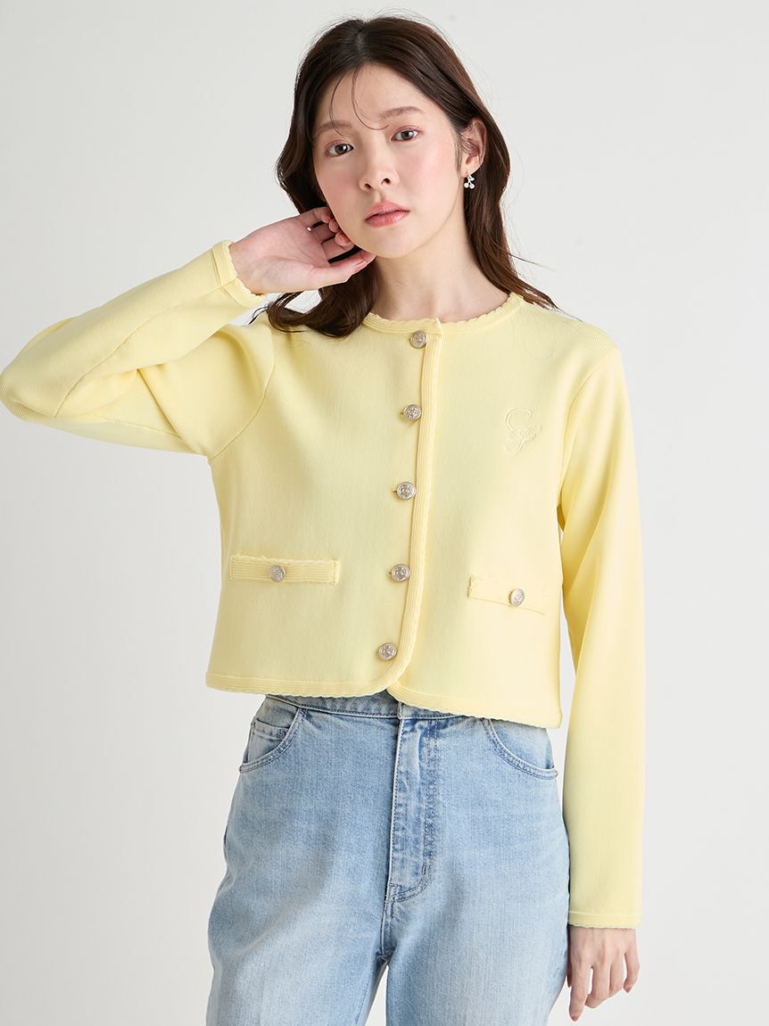 CELFORD「【UVカット】トリム刺繍カーディガン」|カーディガン|