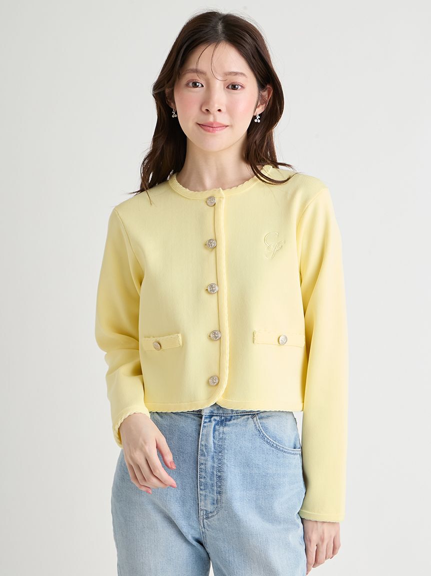 CELFORD「【UVカット】トリム刺繍カーディガン」|カーディガン|